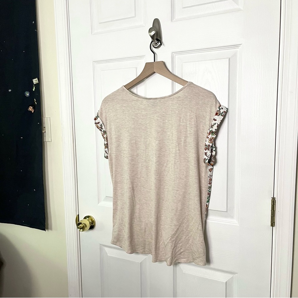 ✧・゚floral dual-patterned tee - Picture 4 of 5